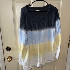 Maurices Blue and Yellow Gradient Sweatshirt